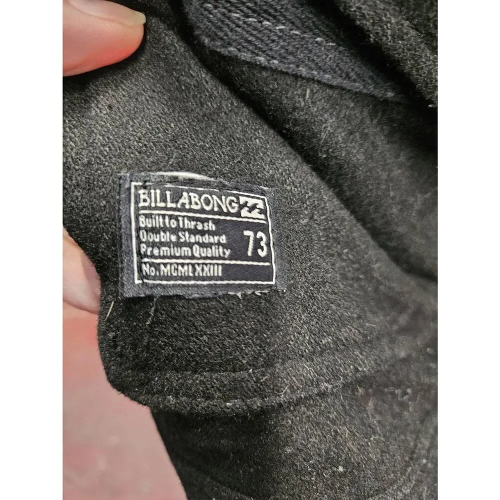 Billabong Black Wool Coat Mens Size Medium